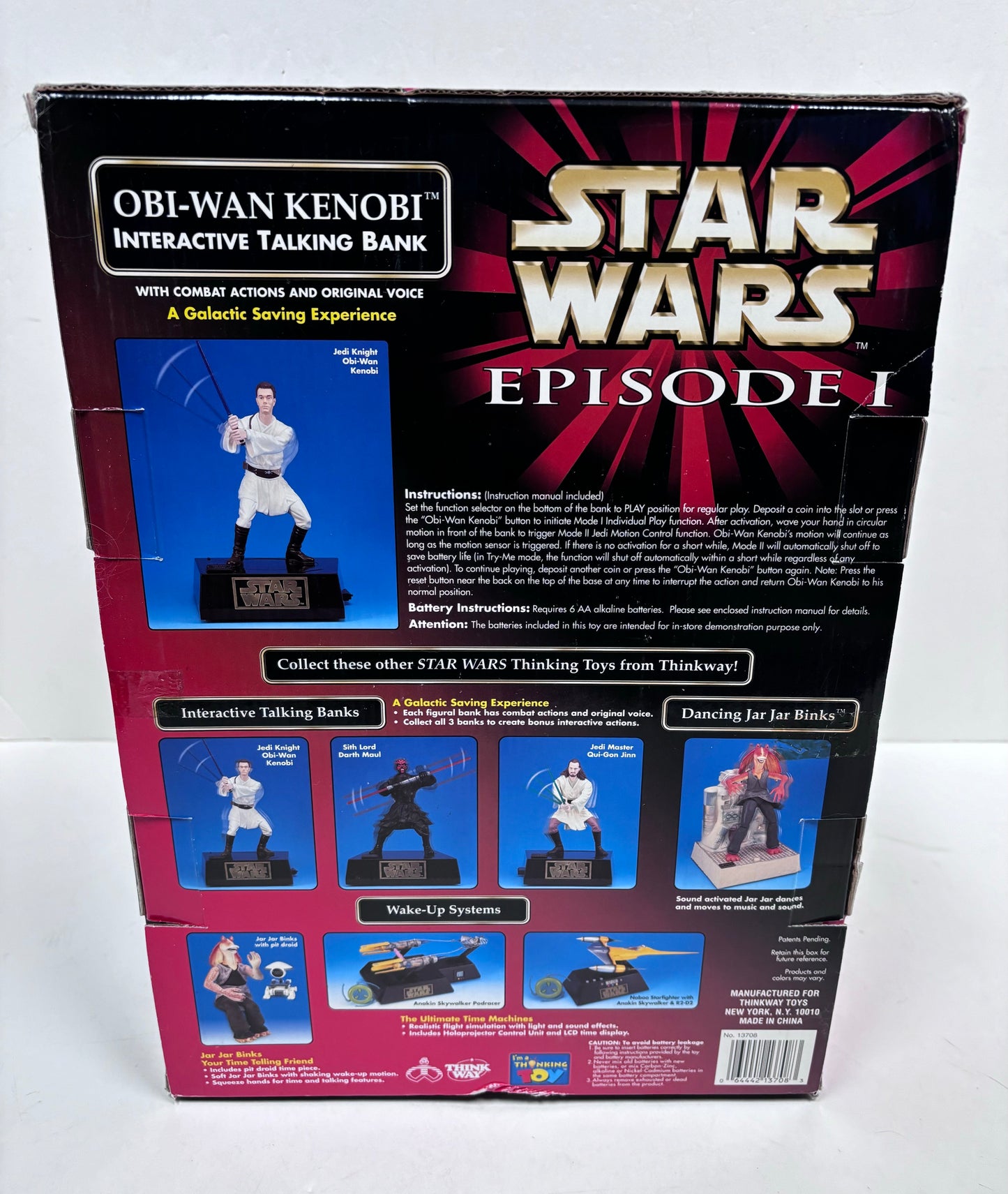 Episode 1 Obi Wan Kenobi Interactive Talking Bank, Applause 1999