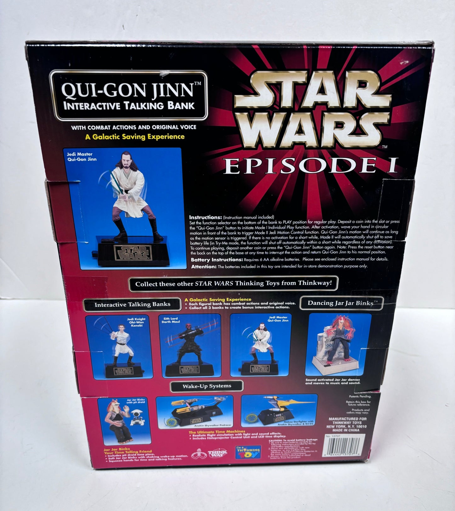 Episode 1 Qui Gon Jinn Interactive Talking Bank, Applause 1999