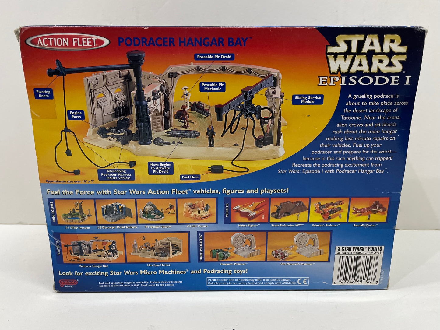 Micro Machines Action Fleet Podracer Hangar Bay, Galoob 1999