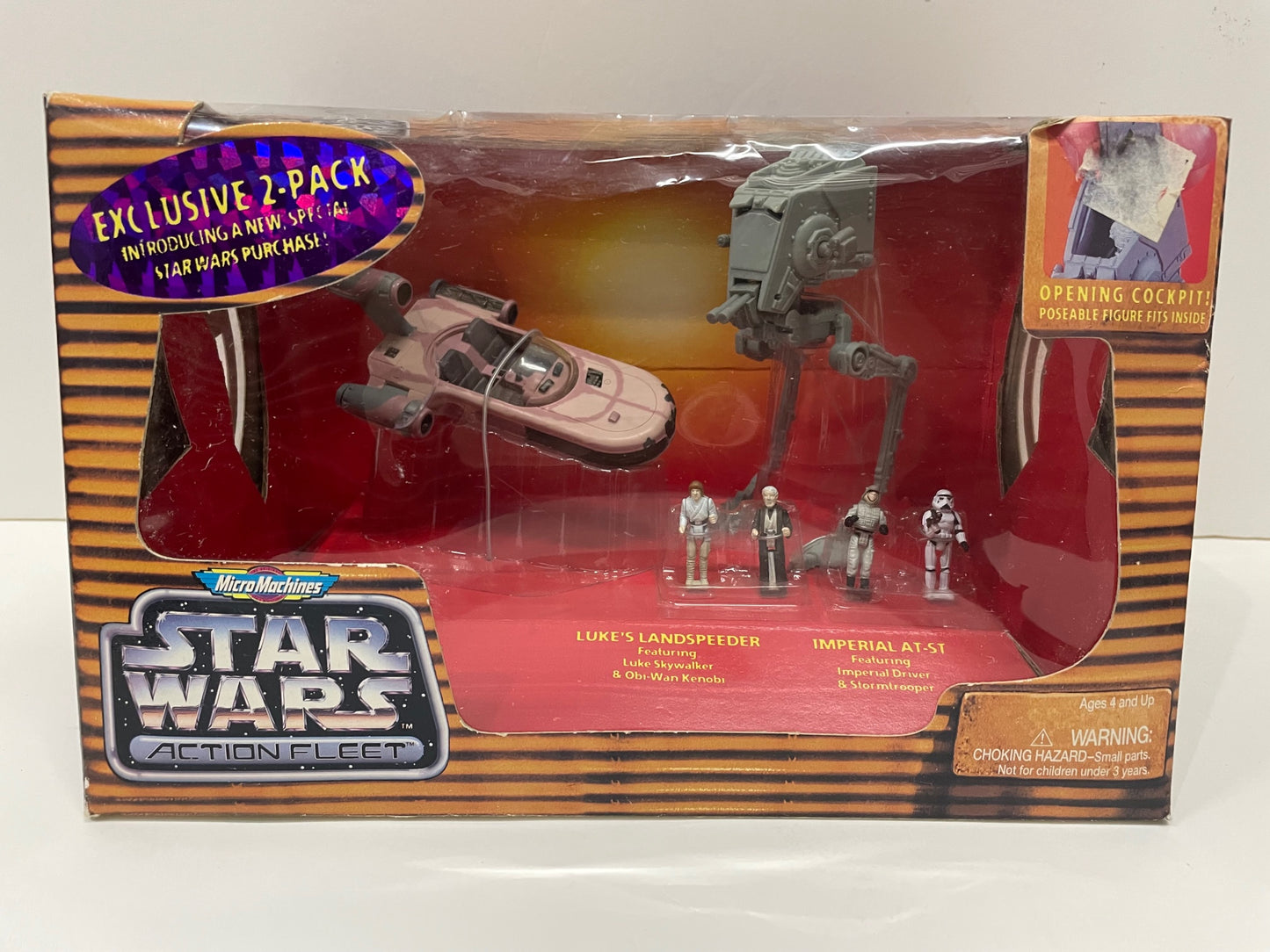 Micro Machines Action Fleet Landspeeder/AT-ST 2-pack Set, Galoob 1995