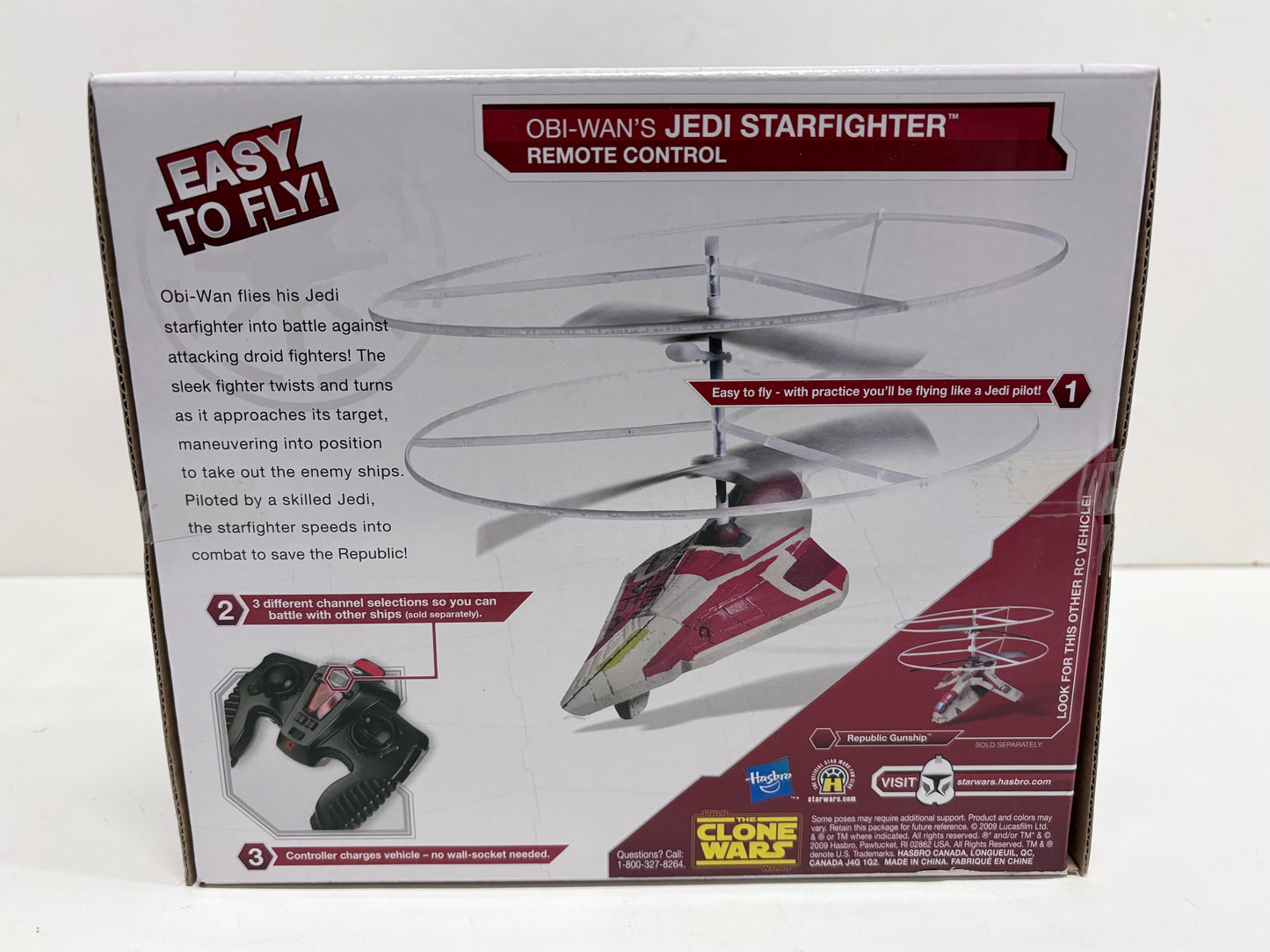 Clone Wars Remote Controlled RC Obi Wan Jedi Starfighter Vehicle 2009