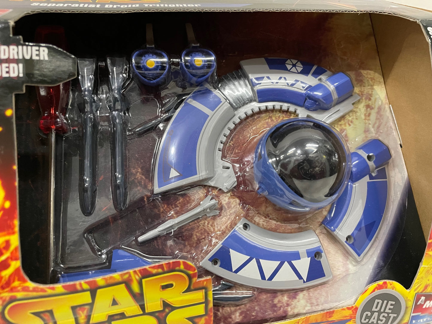 AMT ERTL Sepratist Droid Trifighter Die Cast Model Kit Vehicle, 2005