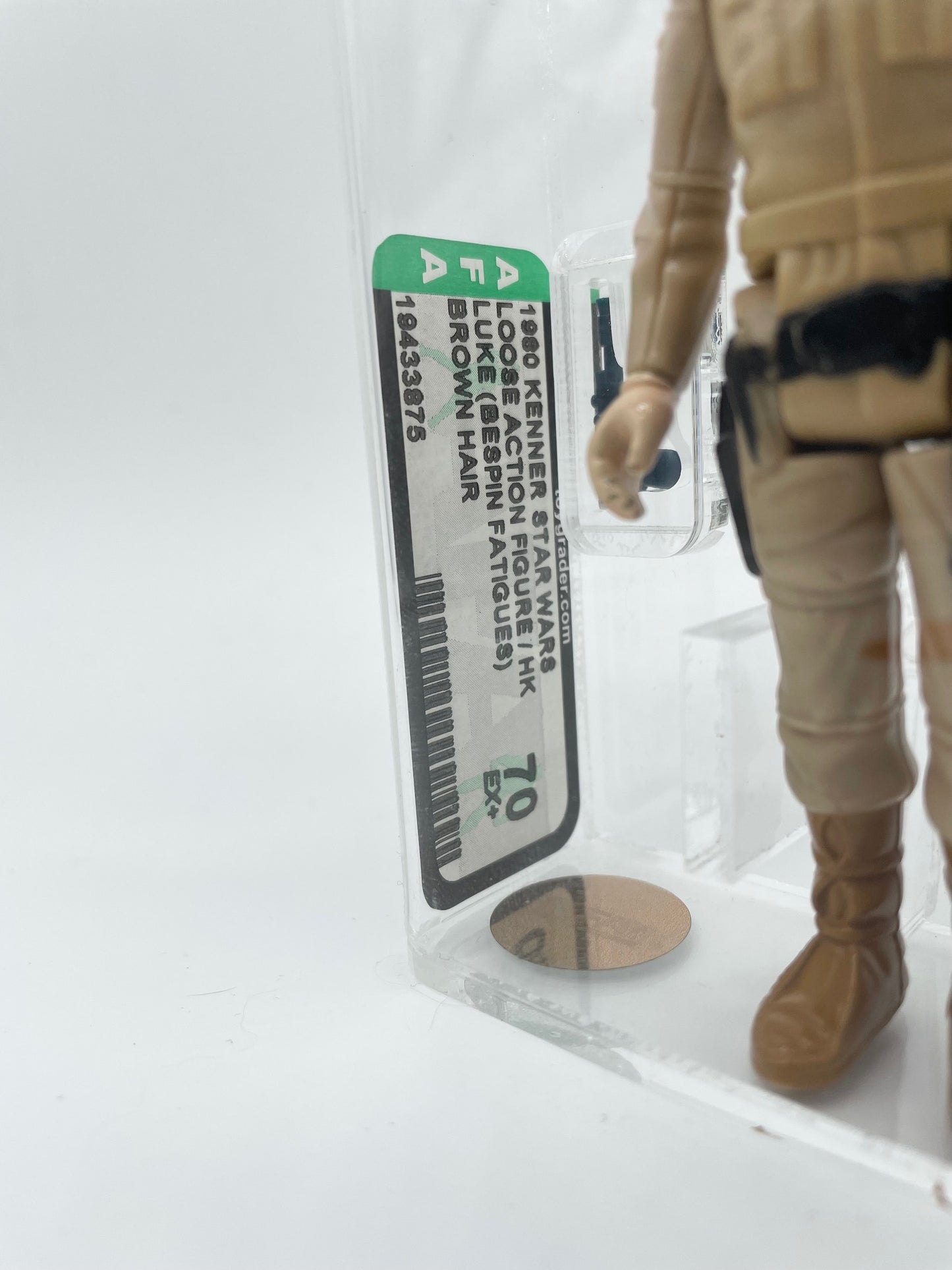 Kenner AFA70 Graded Brown Hair Bespin Luke, Original AFA Graded Figure