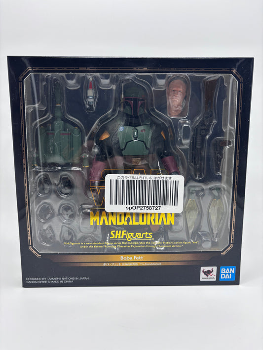 Bandai SH Figuarts Boba Fett Mandalorian Figure, 1/12 Scale
