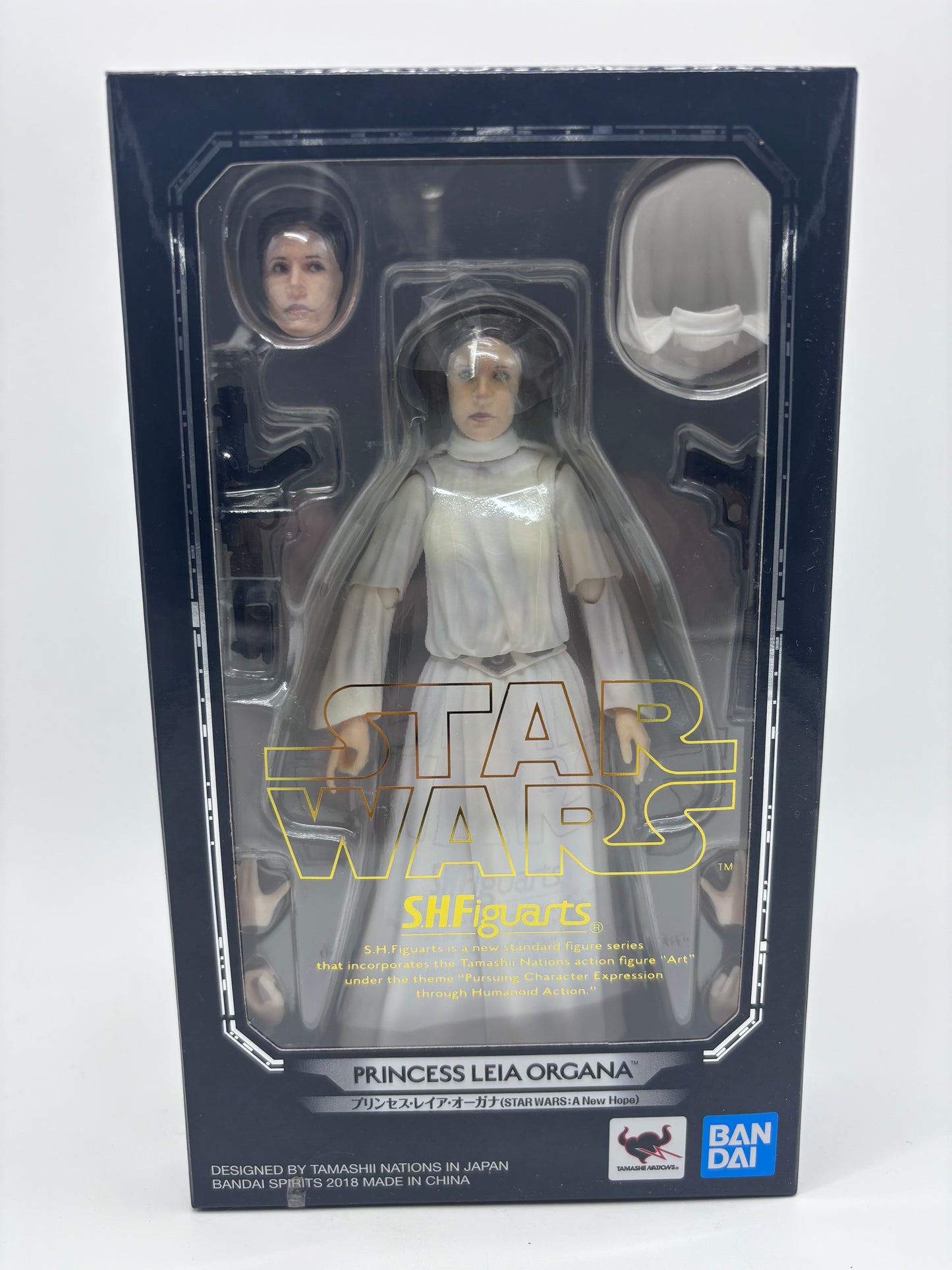 Bandai SH Figuarts Princess Leia Action Figure, 1/12 Scale
