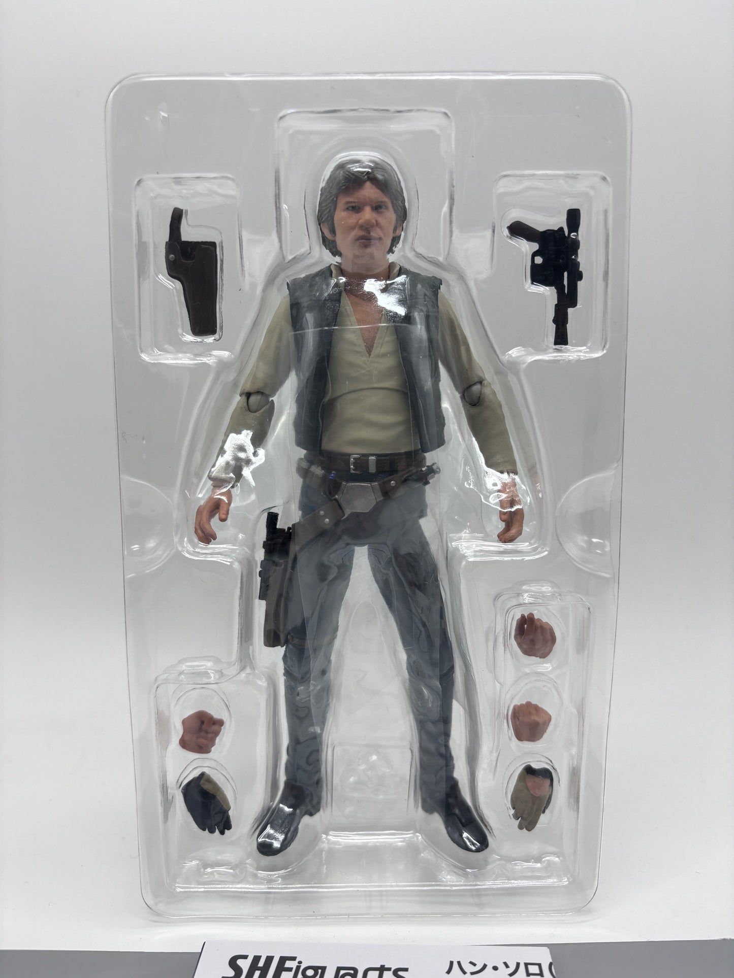 Bandai SH Figuarts Han Solo Action Figure, 1/12 Scale