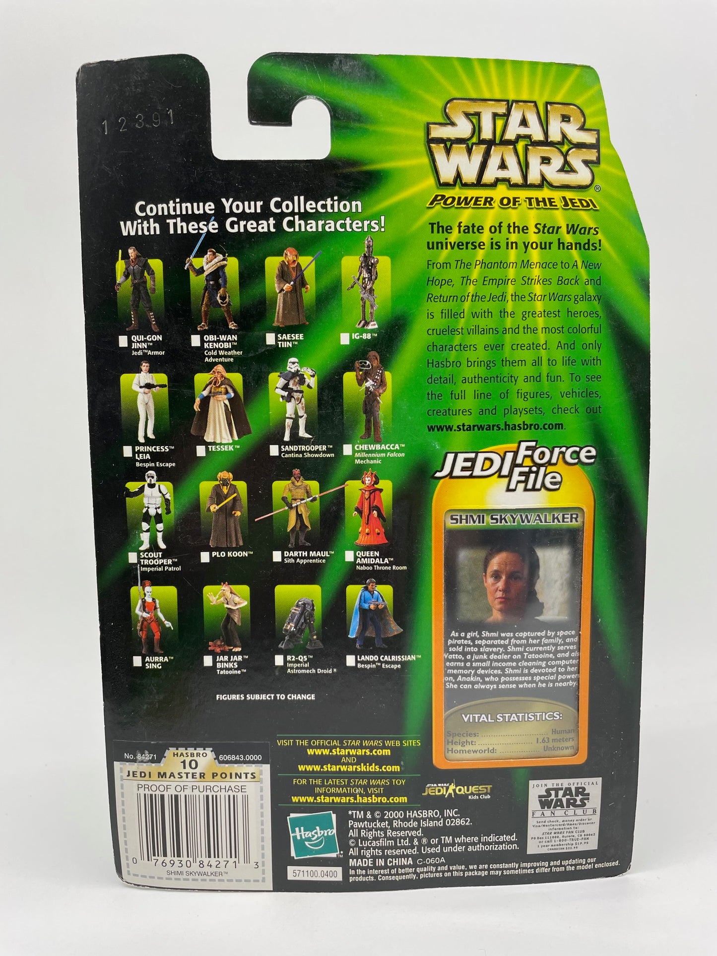Power of the Jedi Shmi Skywalker Action Figure, Hasbro 2000