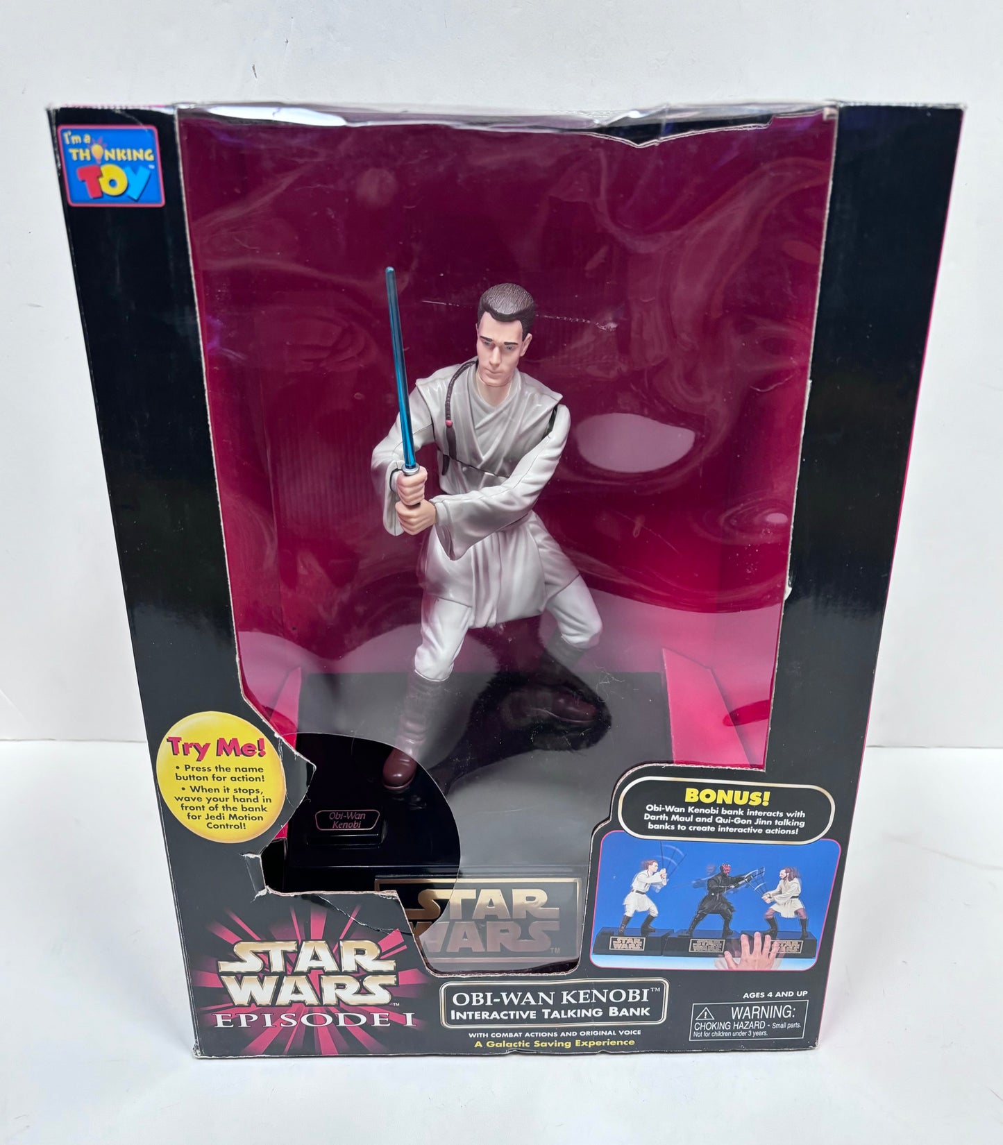 Episode 1 Obi Wan Kenobi Interactive Talking Bank, Applause 1999