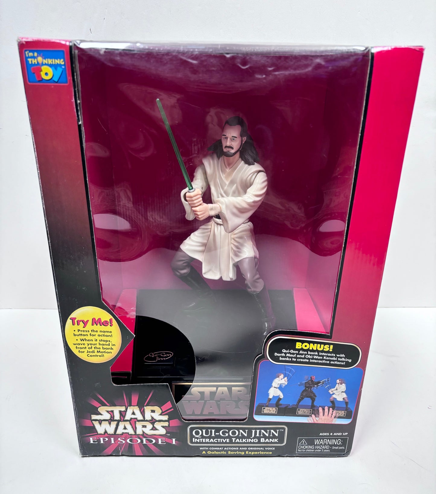 Episode 1 Qui Gon Jinn Interactive Talking Bank, Applause 1999