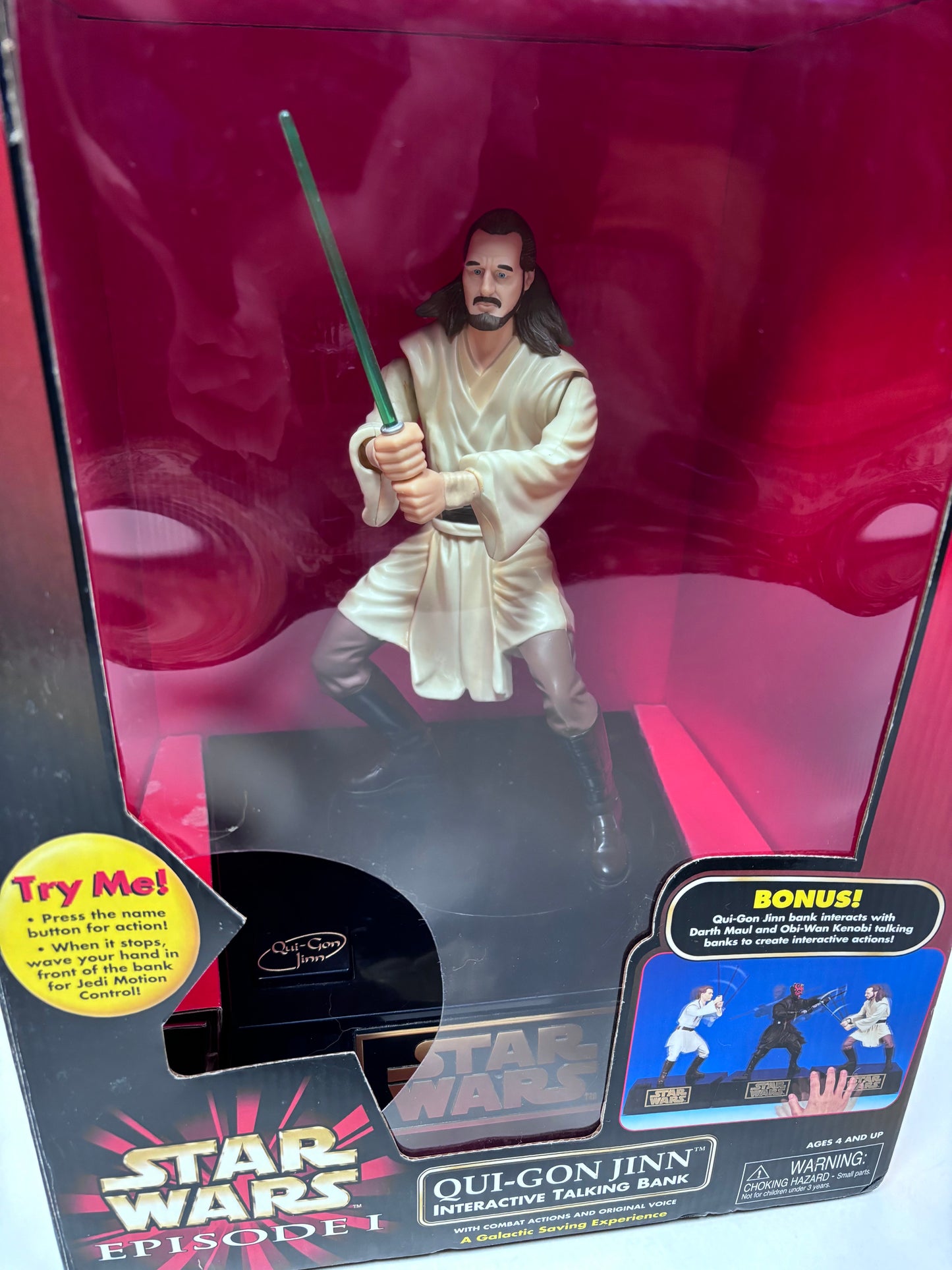 Episode 1 Qui Gon Jinn Interactive Talking Bank, Applause 1999