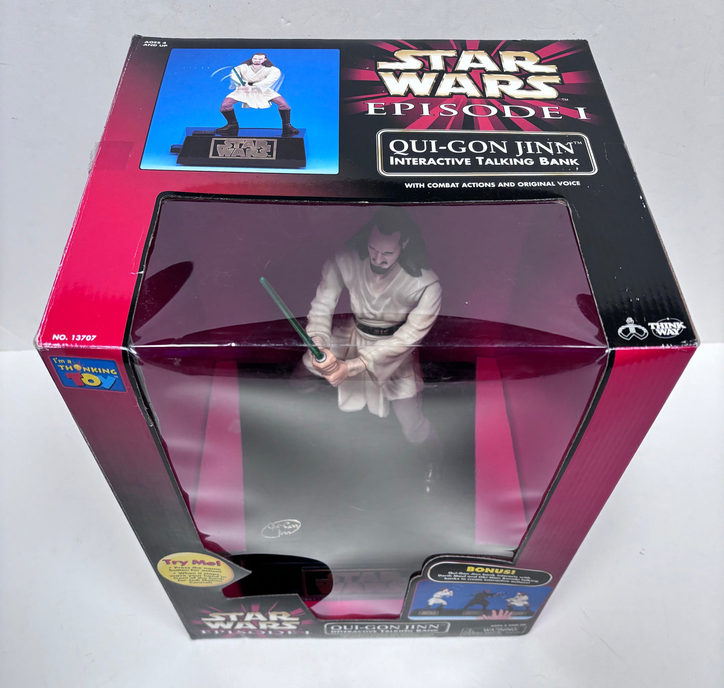 Episode 1 Qui Gon Jinn Interactive Talking Bank, Applause 1999