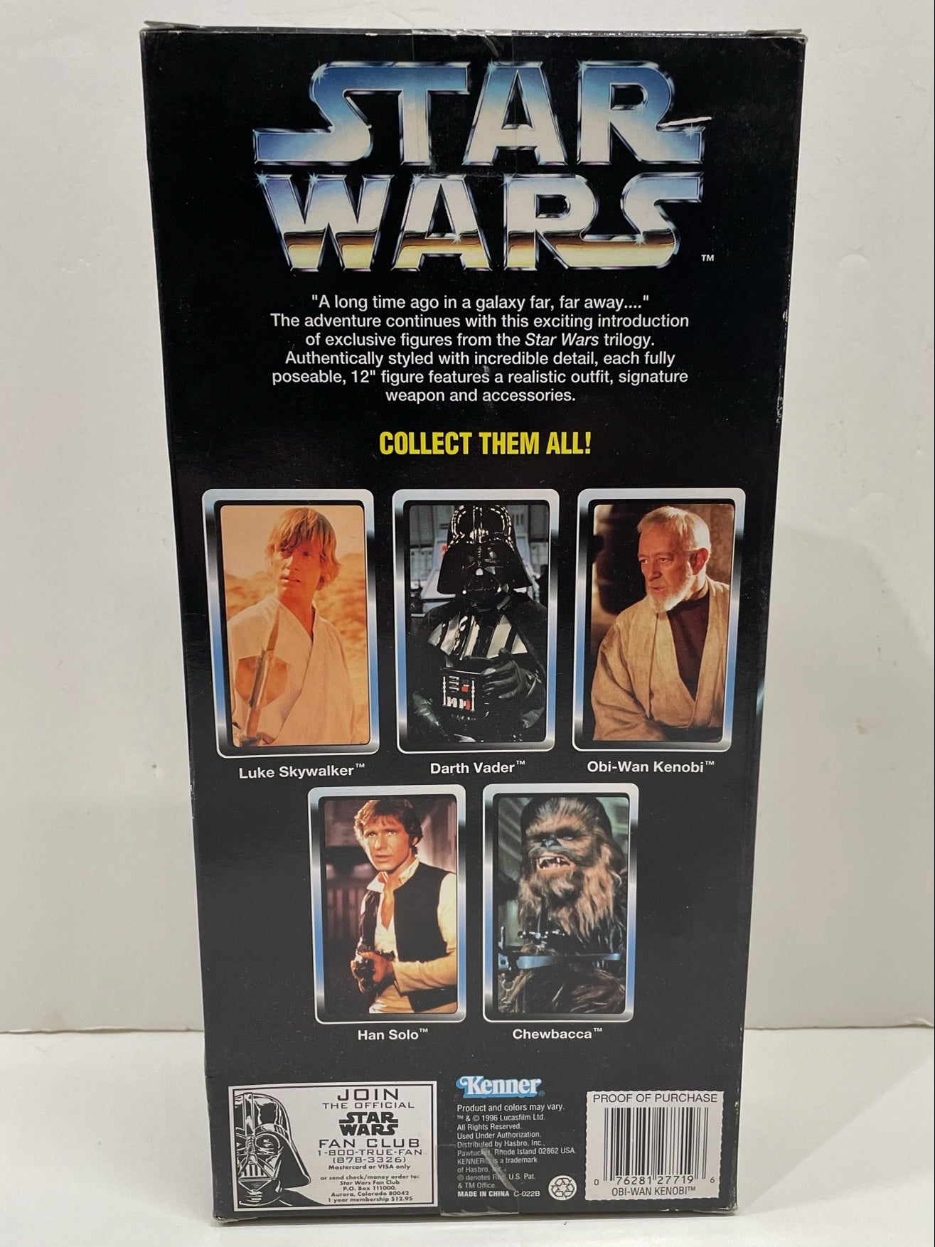 Collectors Series 12" Obi Wan Kenobi Figure, Hasbro 1998