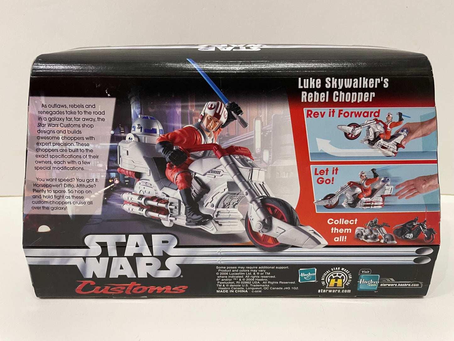 Customs Luke Skywalker's Rebel Chopper Figure/Vehicle Set, 2006 Hasbro