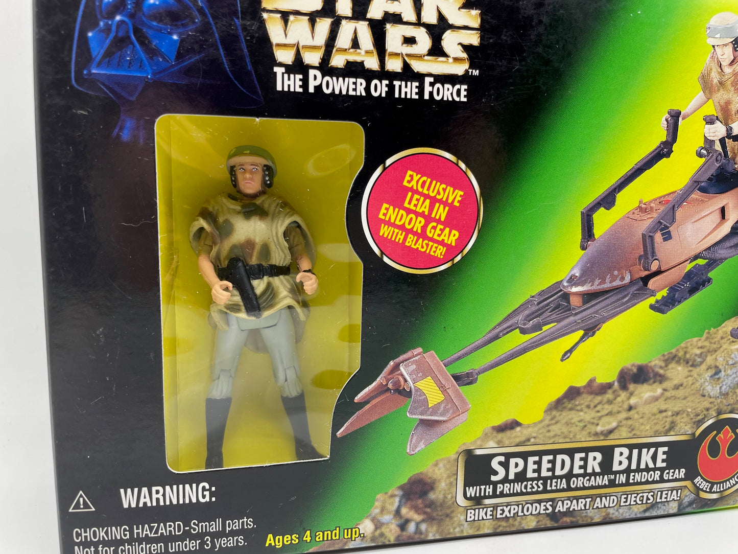 Power of the Force Speeder Bike Princess Leia Endor Figure Set 1998