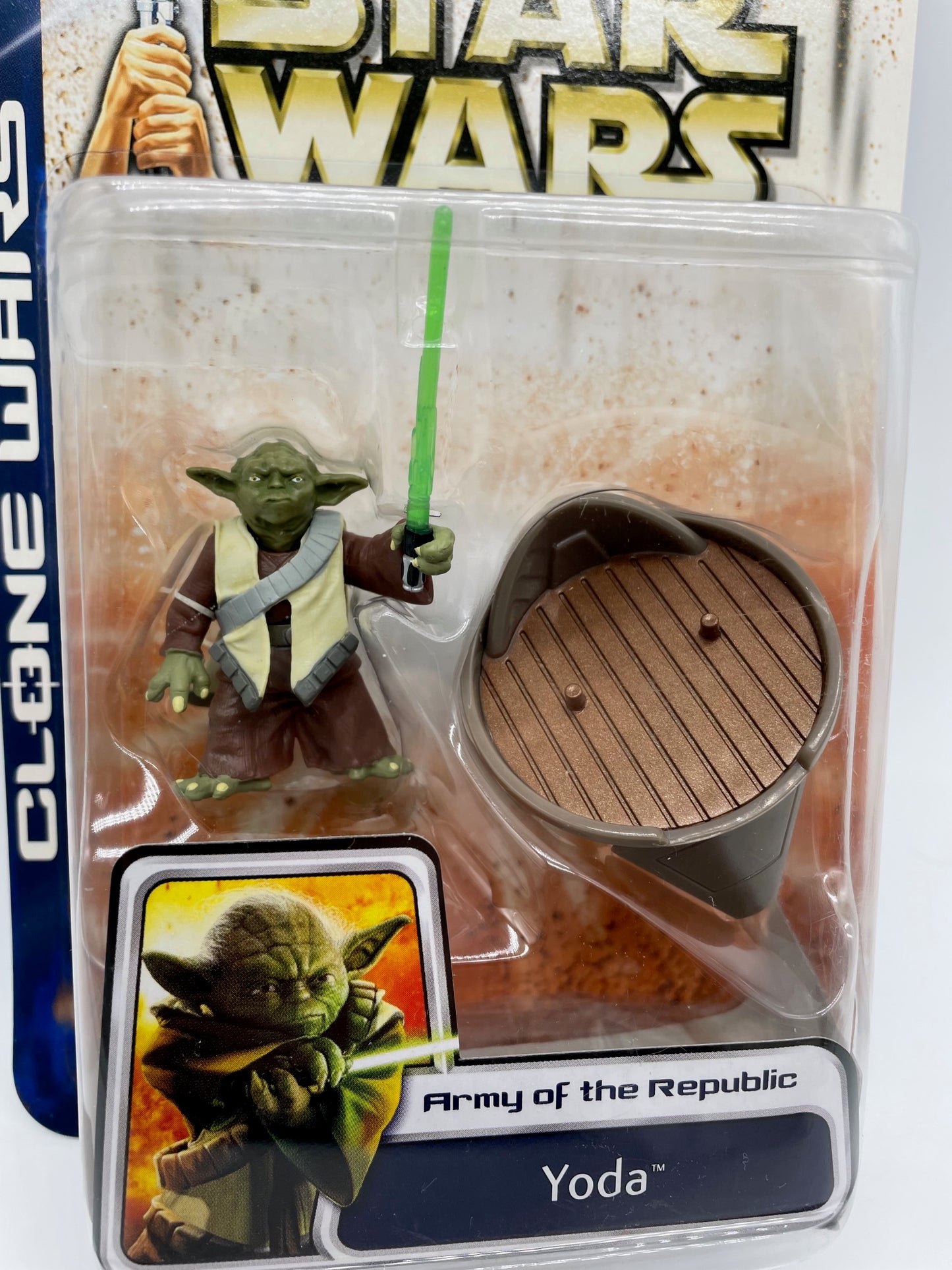 Clone Wars Yoda Action Figure, Hasbro 2003