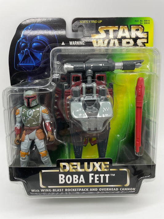 Power of the Force Boba Fett Deluxe Green Card Action Figure, Jetpack