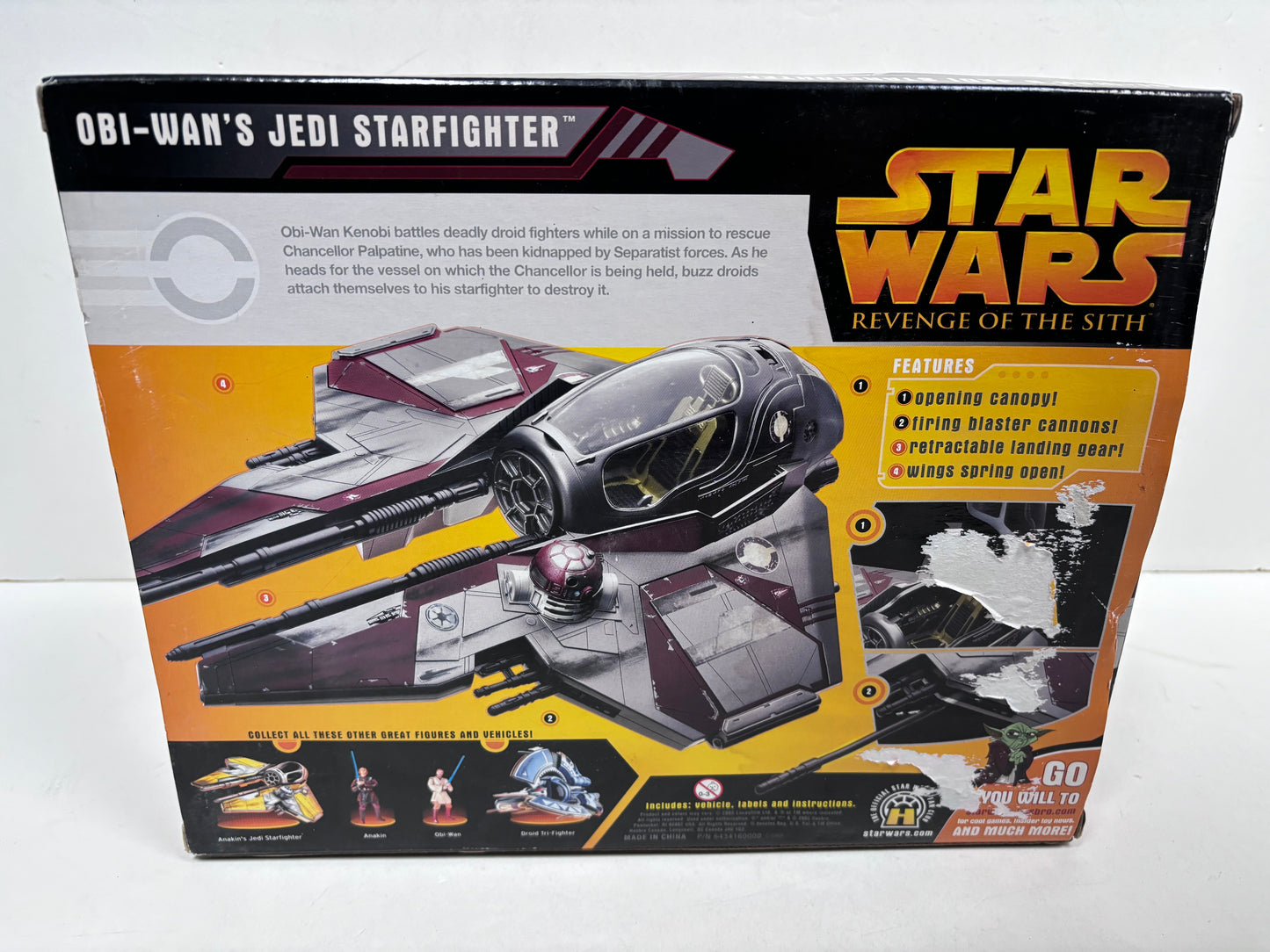 Revenge of the Sith Obi Wan's Jedi Starfighter Vehicle, Hasbro 2005