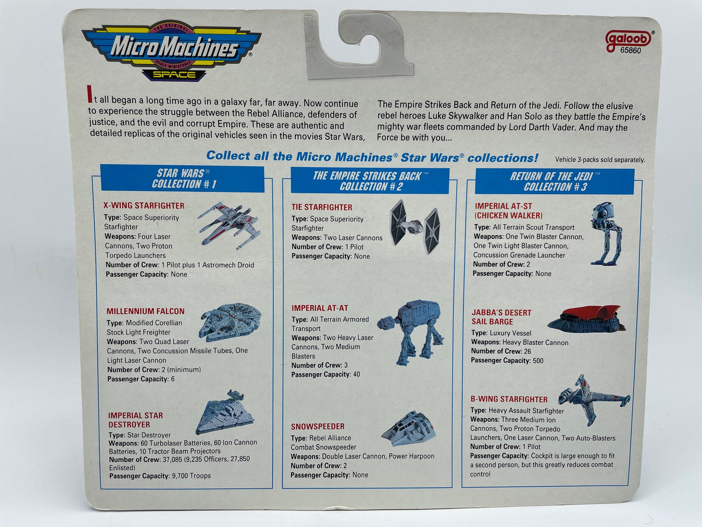 Micro Machines Star Wars Collection #1 Galoob Vintage Sealed