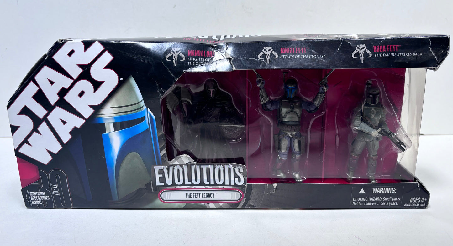Evolutions The Fett Legacy Action Figure 3 Pack, Hasbro 2008