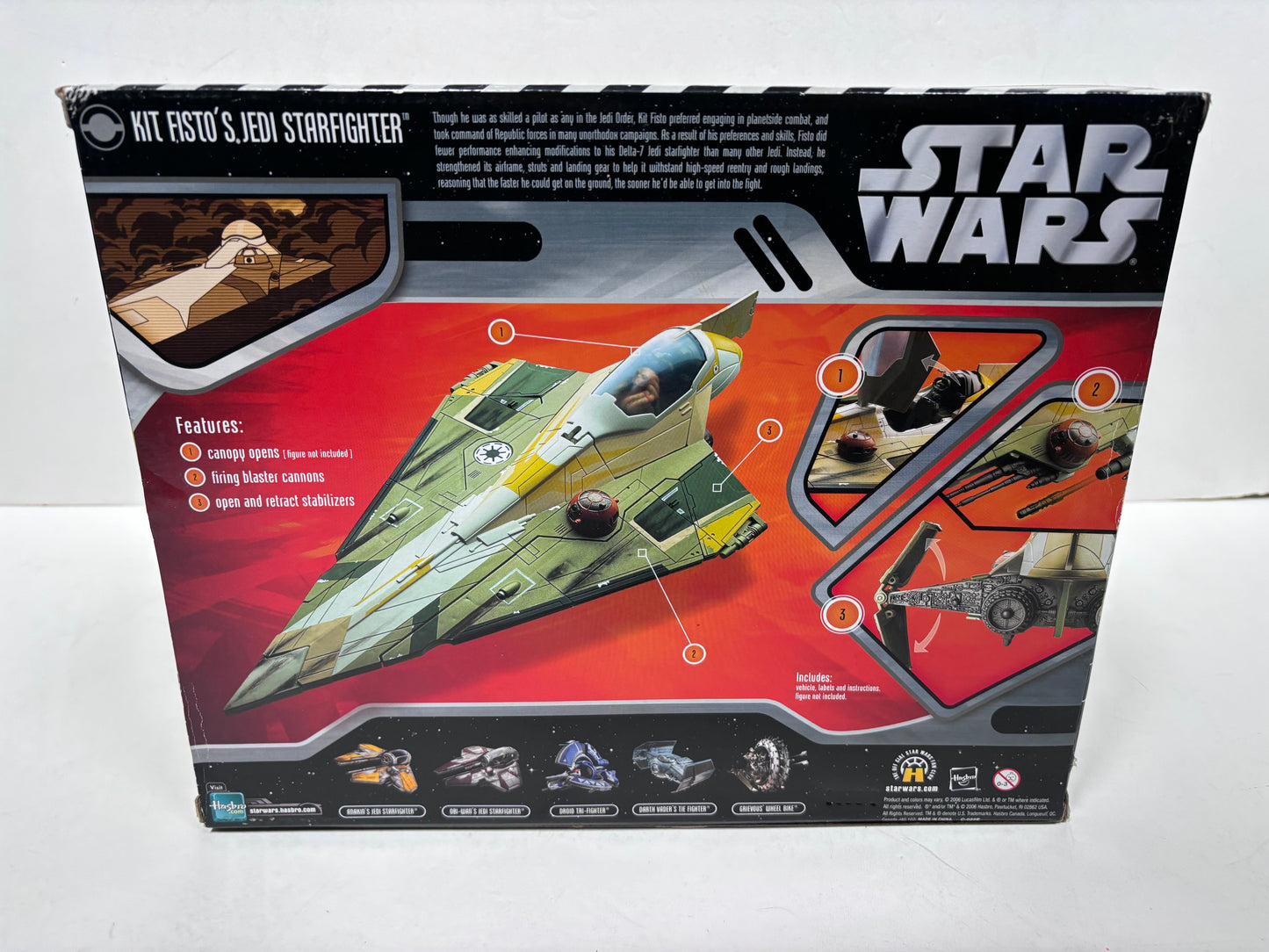 Saga Collection Clone Wars Kit Fisto Jedi Starfighter Vehicle, 2006