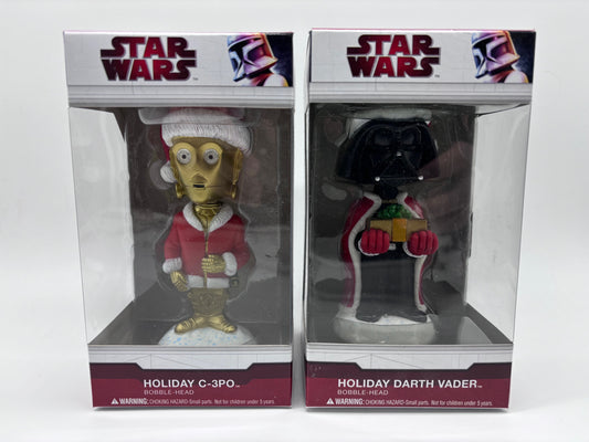 Funko Holiday Bobblehead Figure Lot of 2, Darth Vader C-3PO