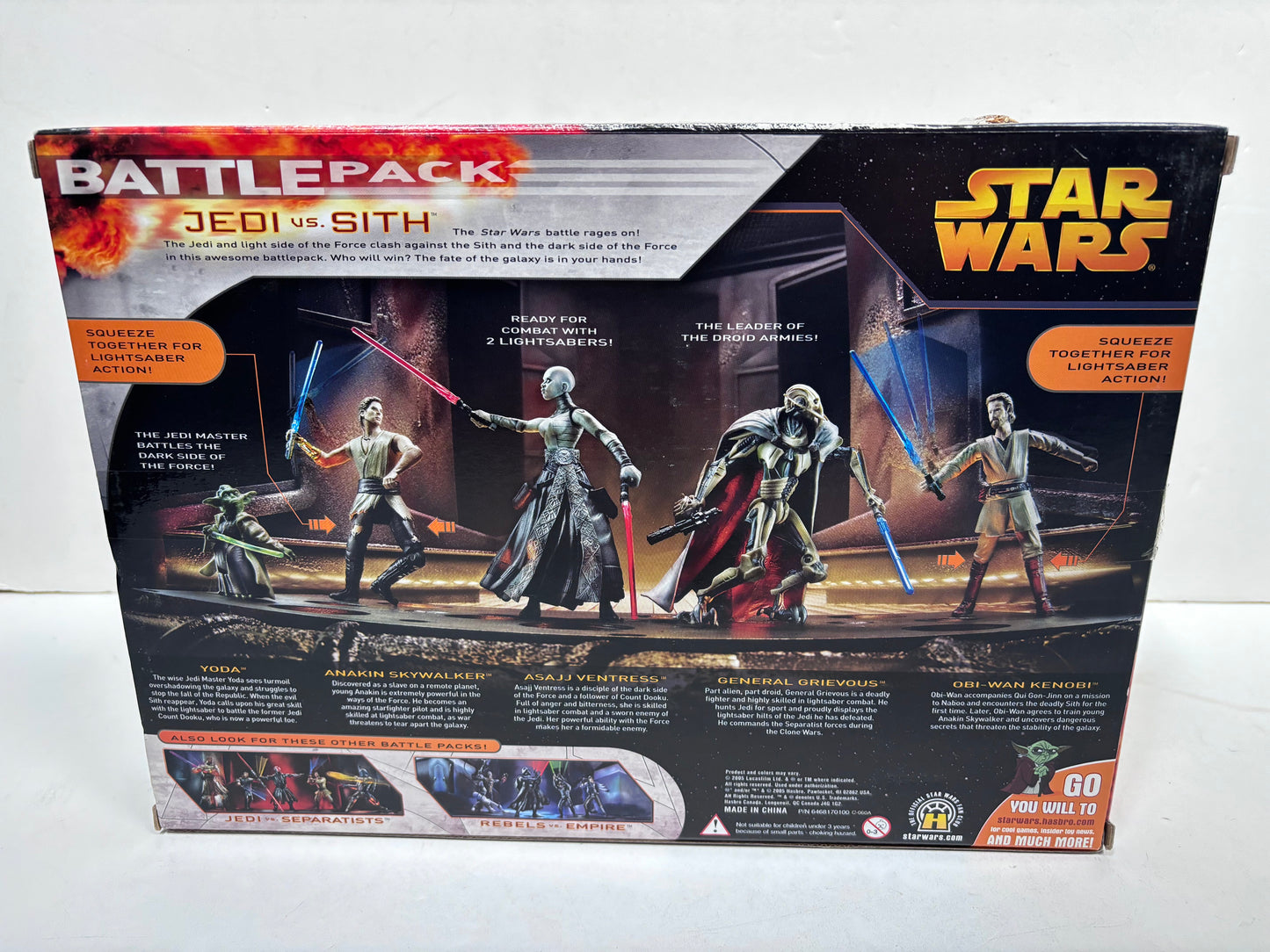 Battle Packs Jedi vs Sith Action Figure Set, Hasbro 2006
