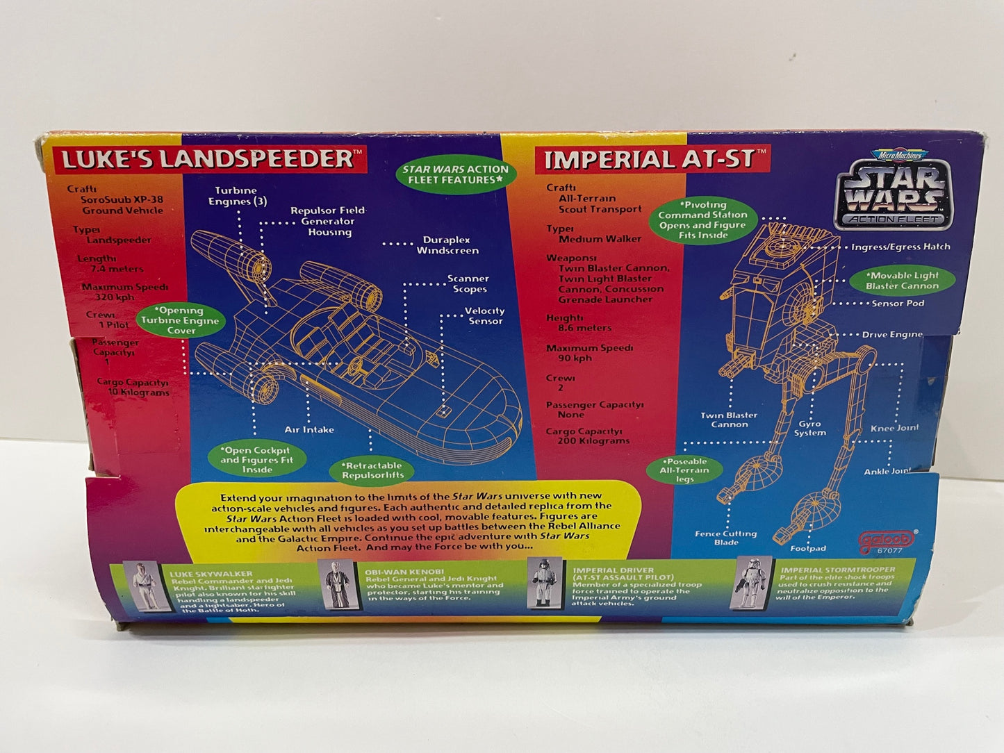 Micro Machines Action Fleet Landspeeder/AT-ST 2-pack Set, Galoob 1995
