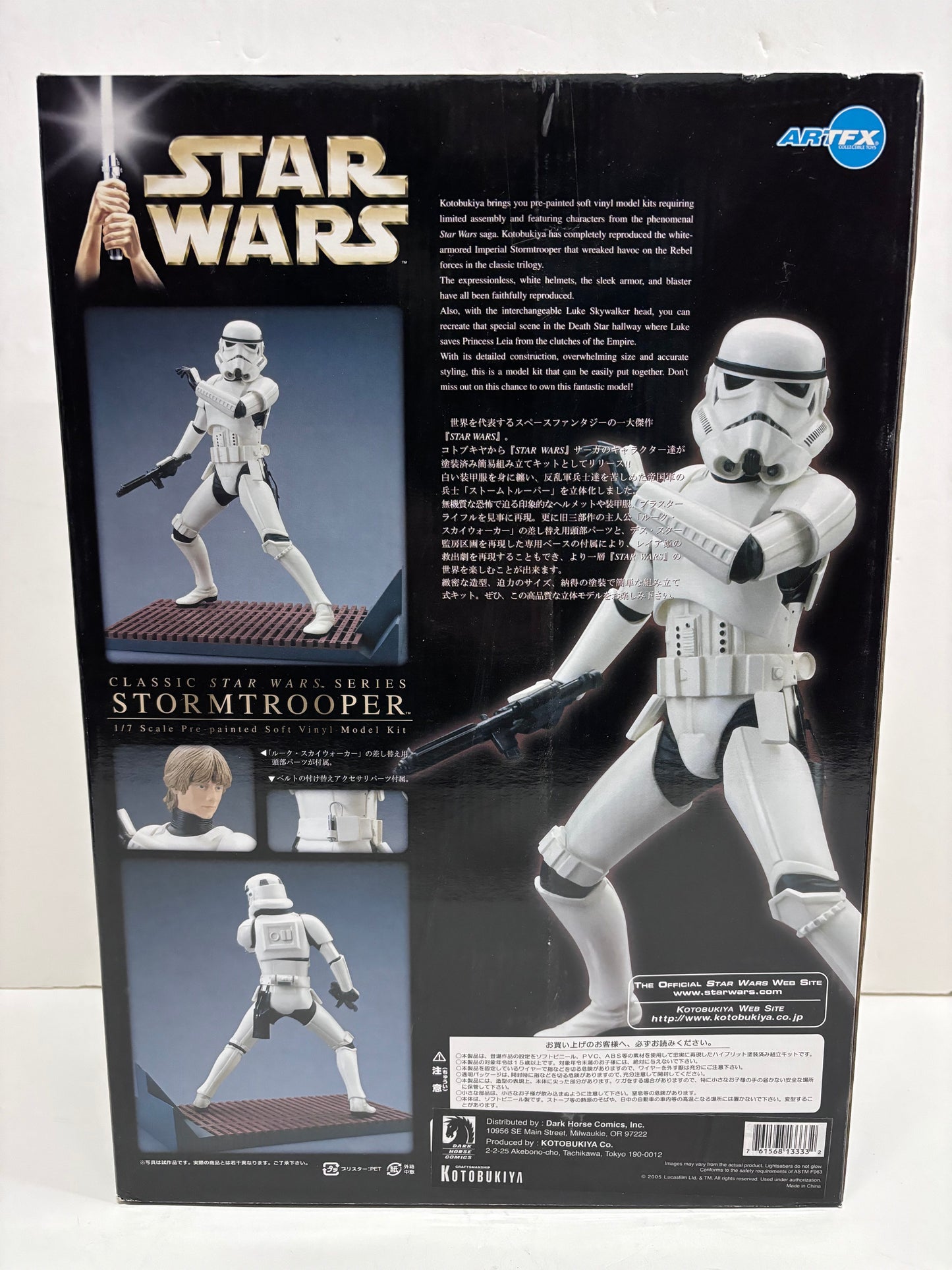Kotobukiya ArtFX Stormtrooper Luke Snap Fit 1/7 Scale Model Kit Statue