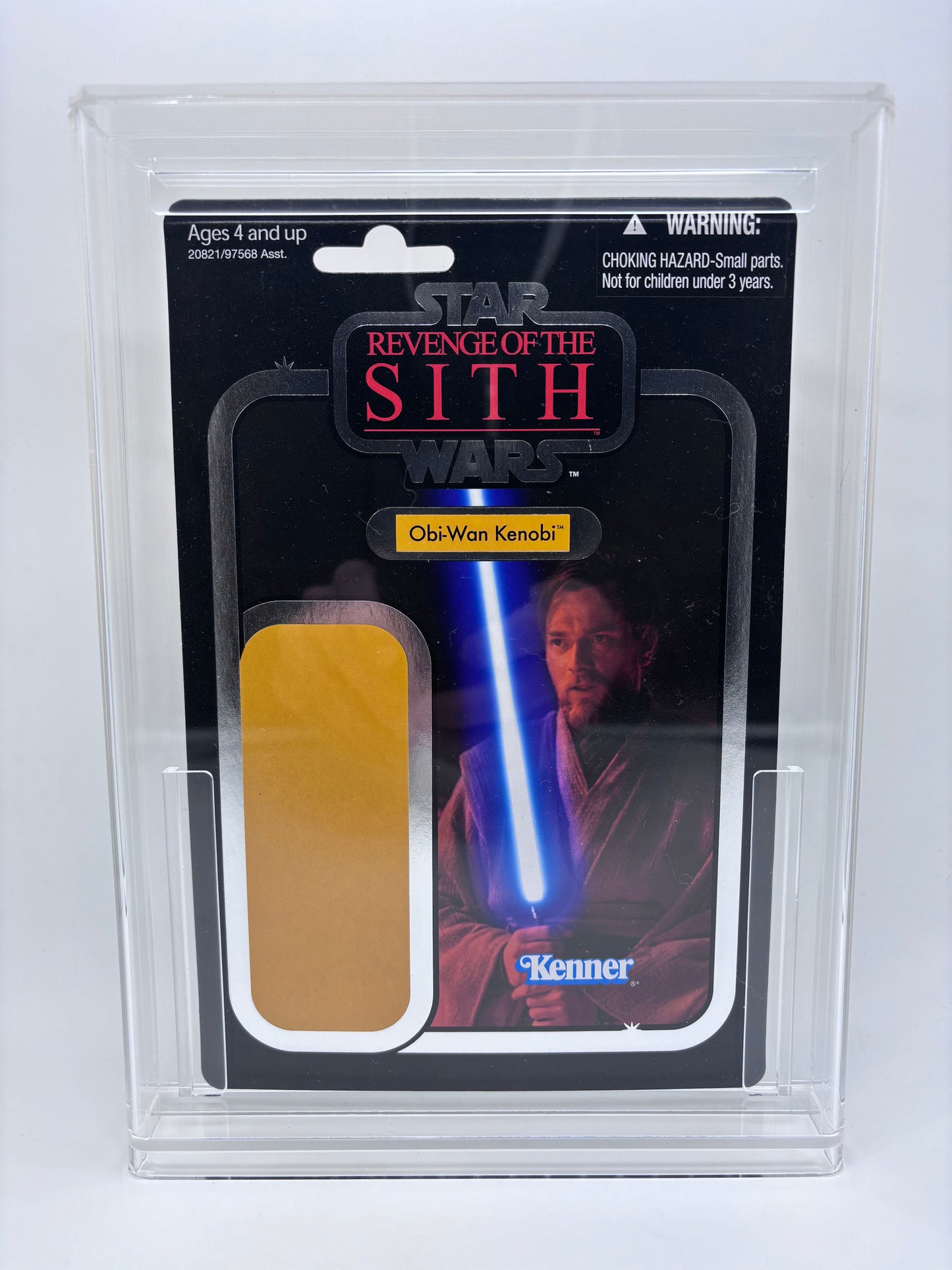 SDCC 2010 Revenge of the Sith VC16 Obi-Wan Kenobi Foil Proof Card, Acrylic Case