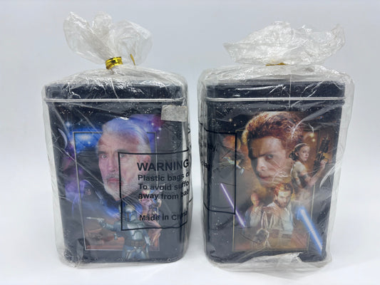 Attack of the Clones NECA Collectible Tin Bank Lot of 2, Hero/Villain