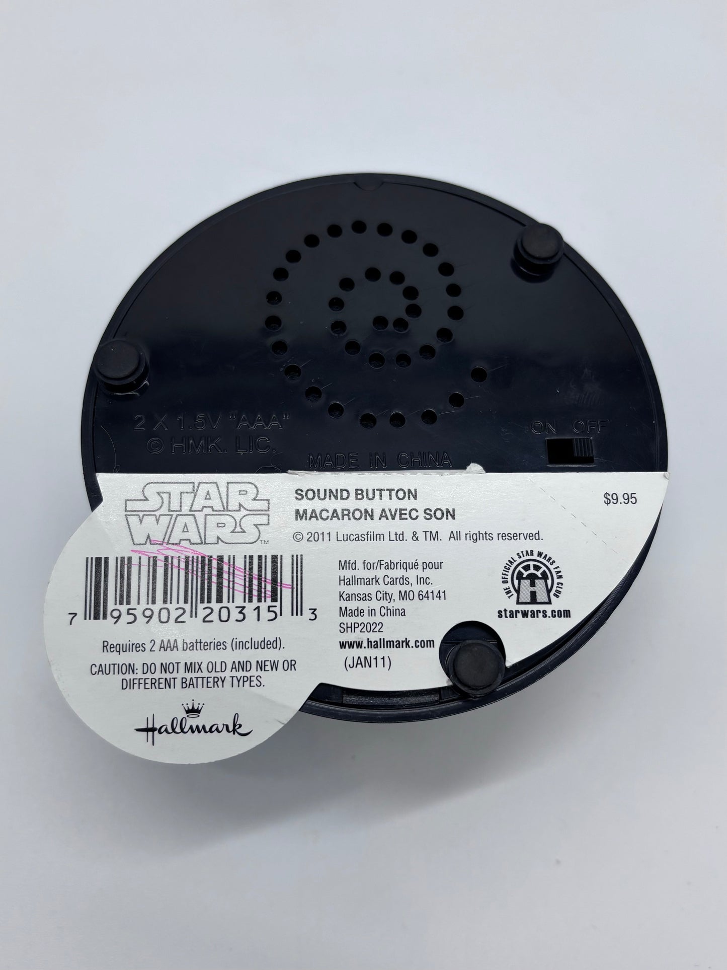 Hallmark Star Wars “Laugh It Up Fuzzball” Sound Button 2011