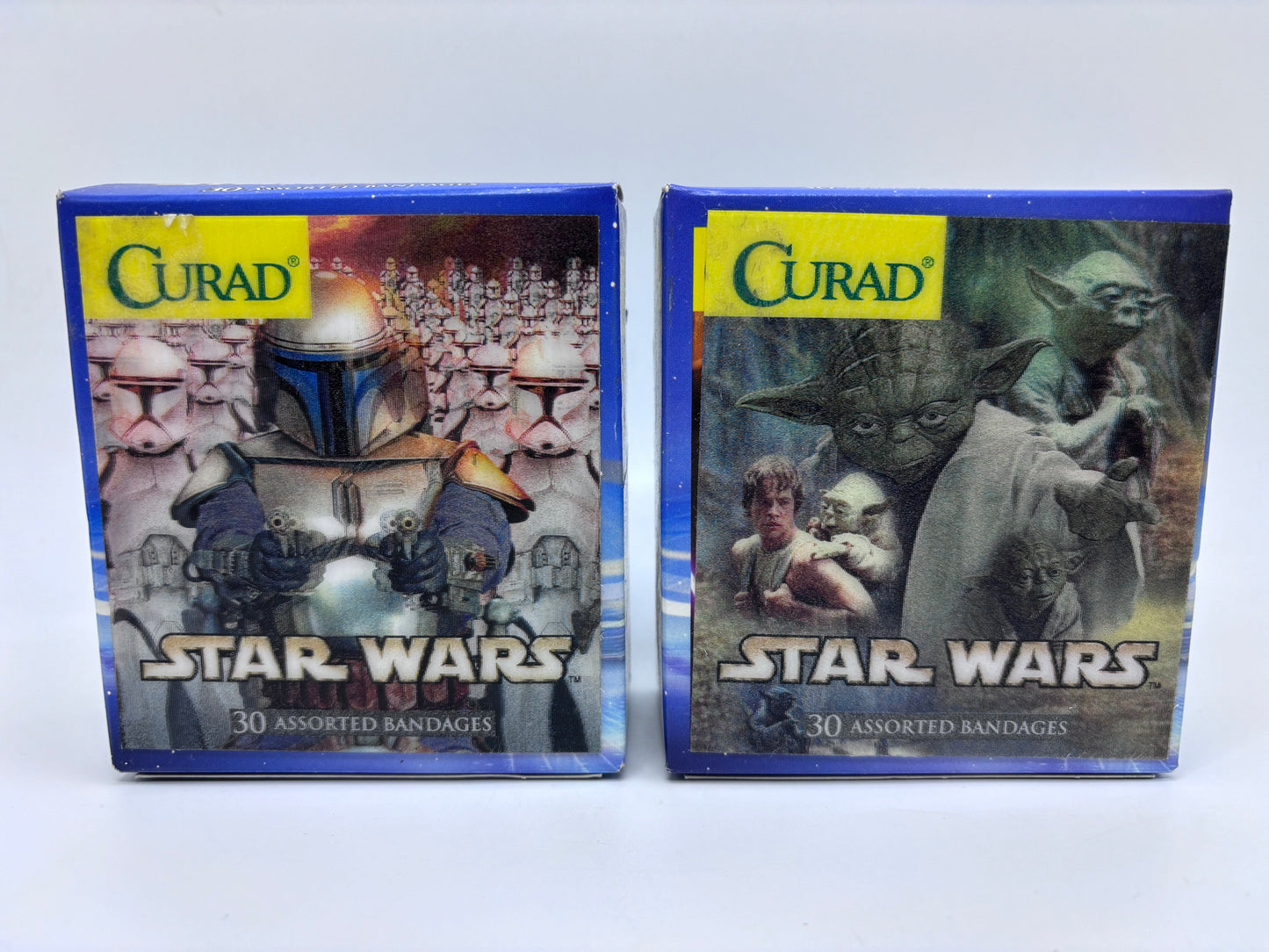 Attack of the Clones Curad Collectible Bandages Lot of 2 Boxes, Sealed