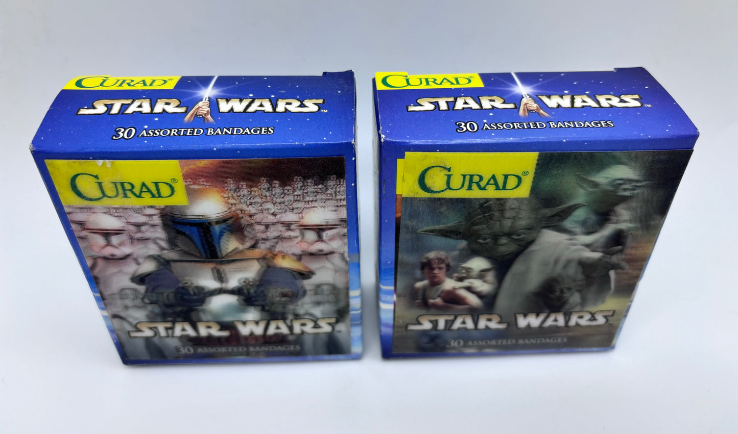 Attack of the Clones Curad Collectible Bandages Lot of 2 Boxes, Sealed