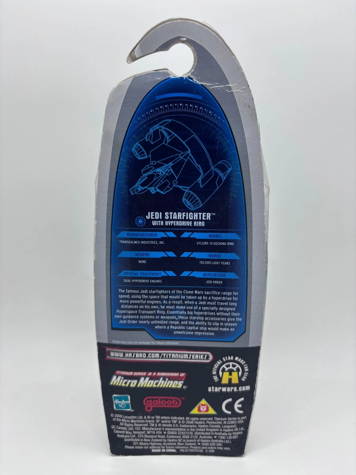 Titanium Series Jedi Starfighter Die Cast, 2009 Galoob Micro Machines