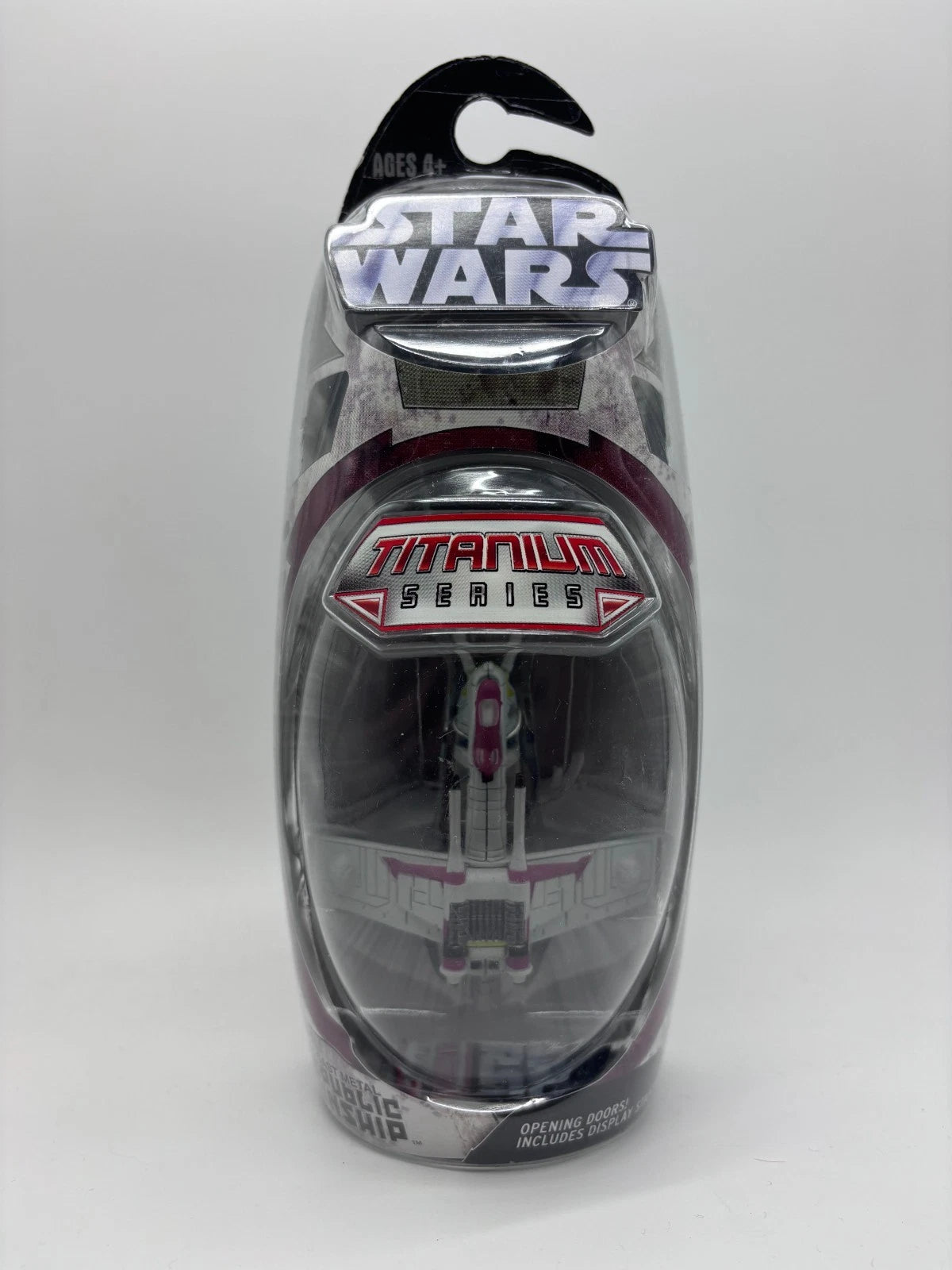 Titanium Series Republic Gunship Red/White Ship, Die Cast 2005