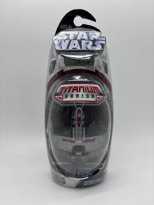 Titanium Series Republic Gunship Red/White Ship, Die Cast 2005