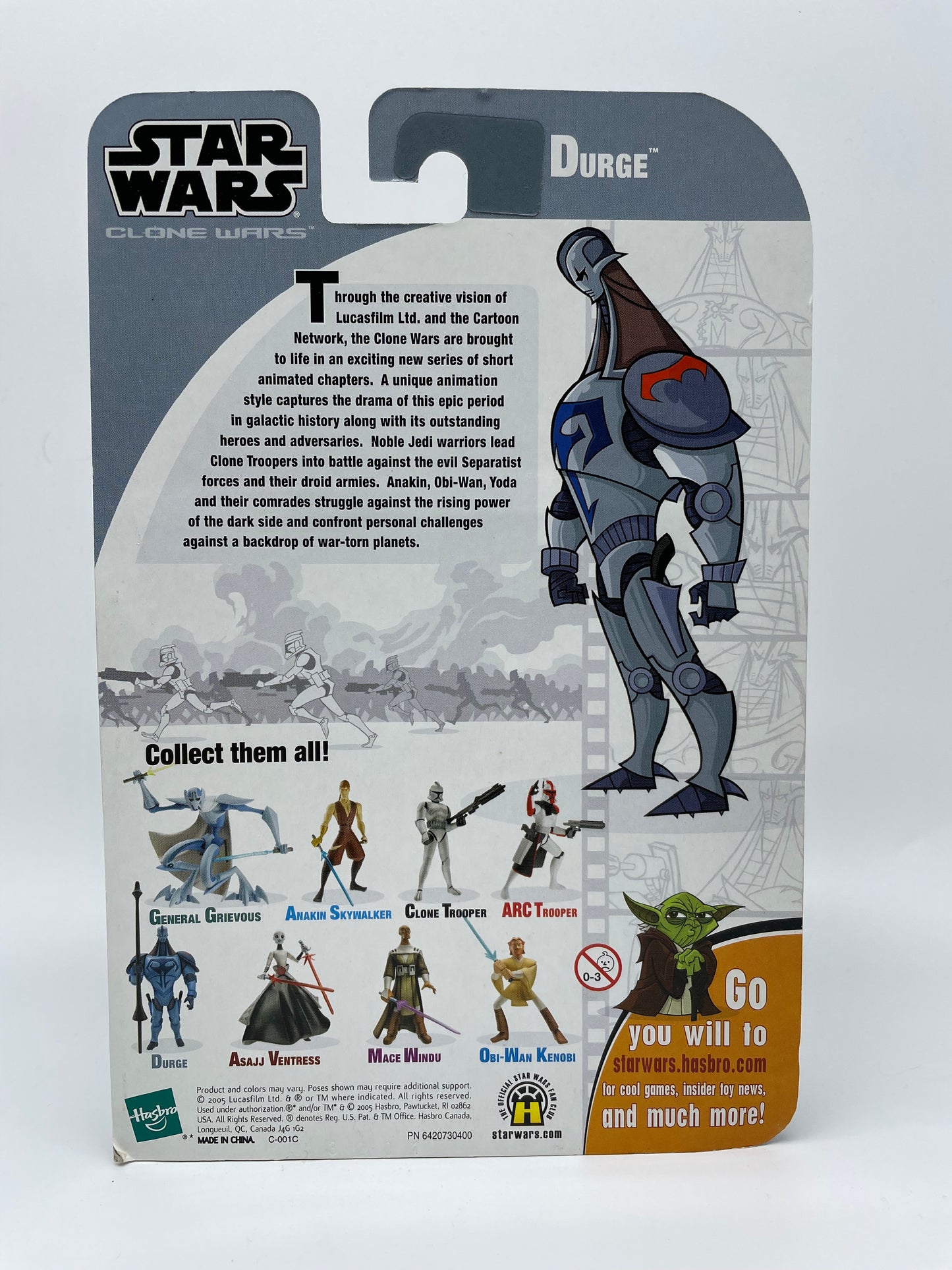 Clone Wars Cartoon Network Durge Figure, Hasbro 2005