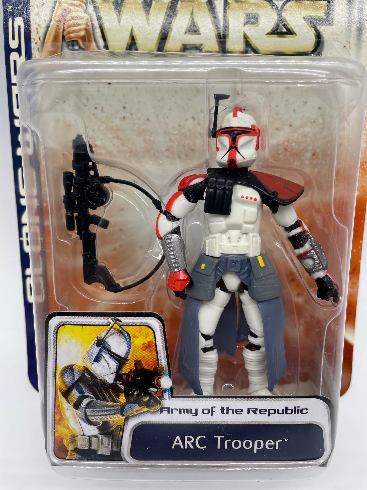 Clone Wars ARC Trooper (Red) Figure, Hasbro 2003