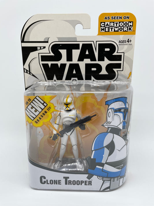 Clone Wars Cartoon Network Clone Trooper (Yellow) Figure, Hasbro 2005