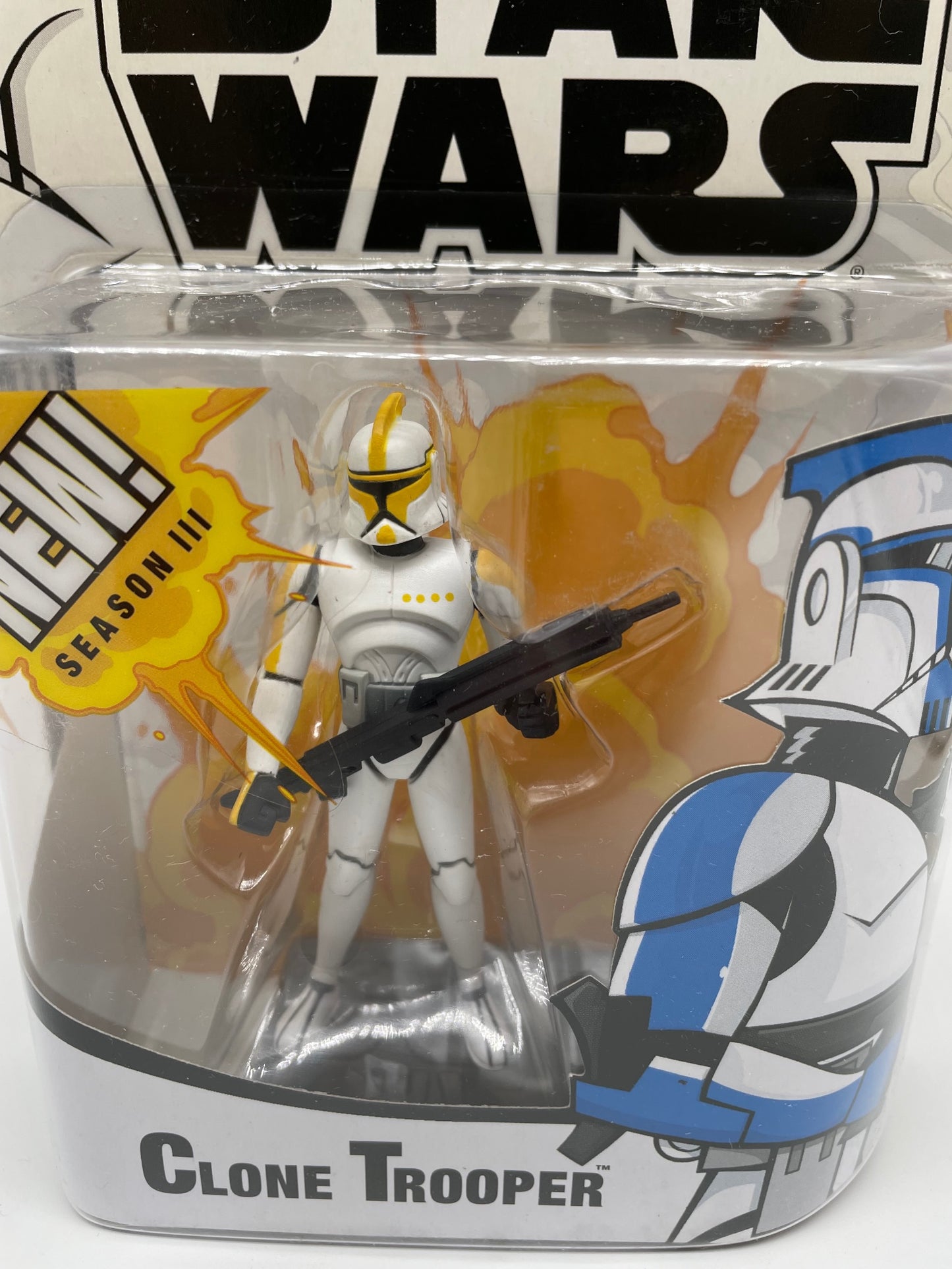 Clone Wars Cartoon Network Clone Trooper (Yellow) Figure, Hasbro 2005