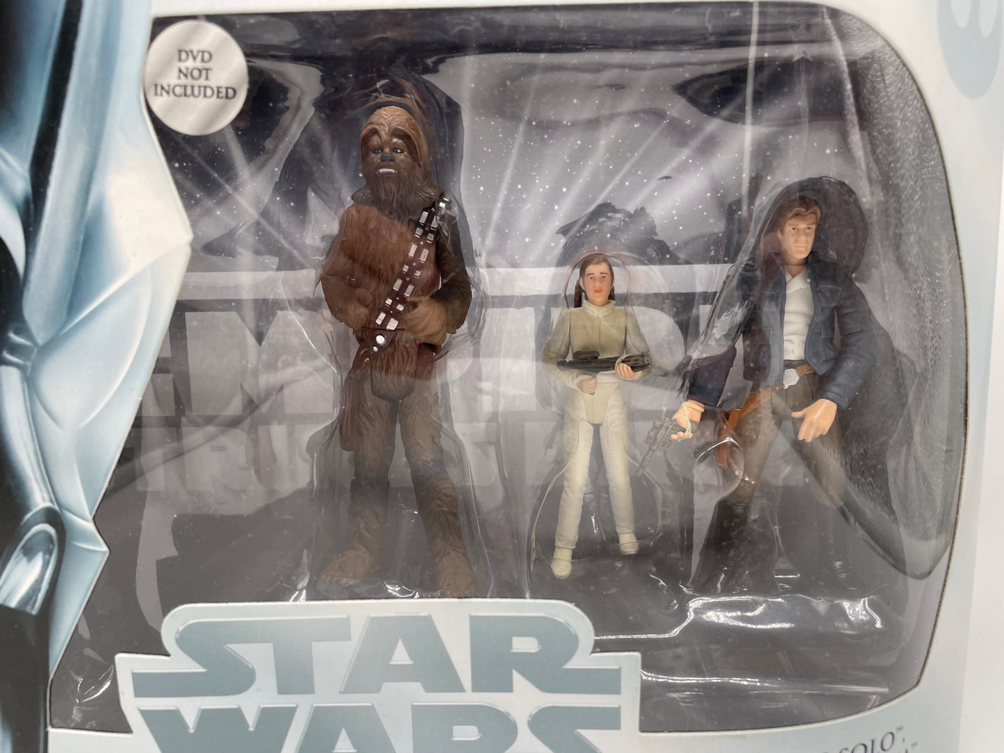 Empire Strikes Back Chewbacca, Leia & Han Solo Figure DVD Set, Hasbro 2004