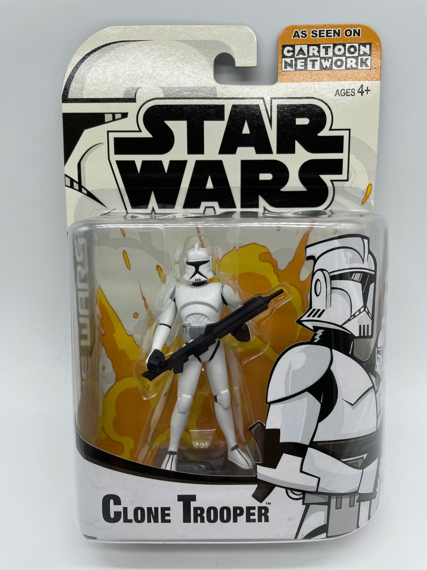 Clone Wars Cartoon Network Clone Trooper Figure, Hasbro 2005