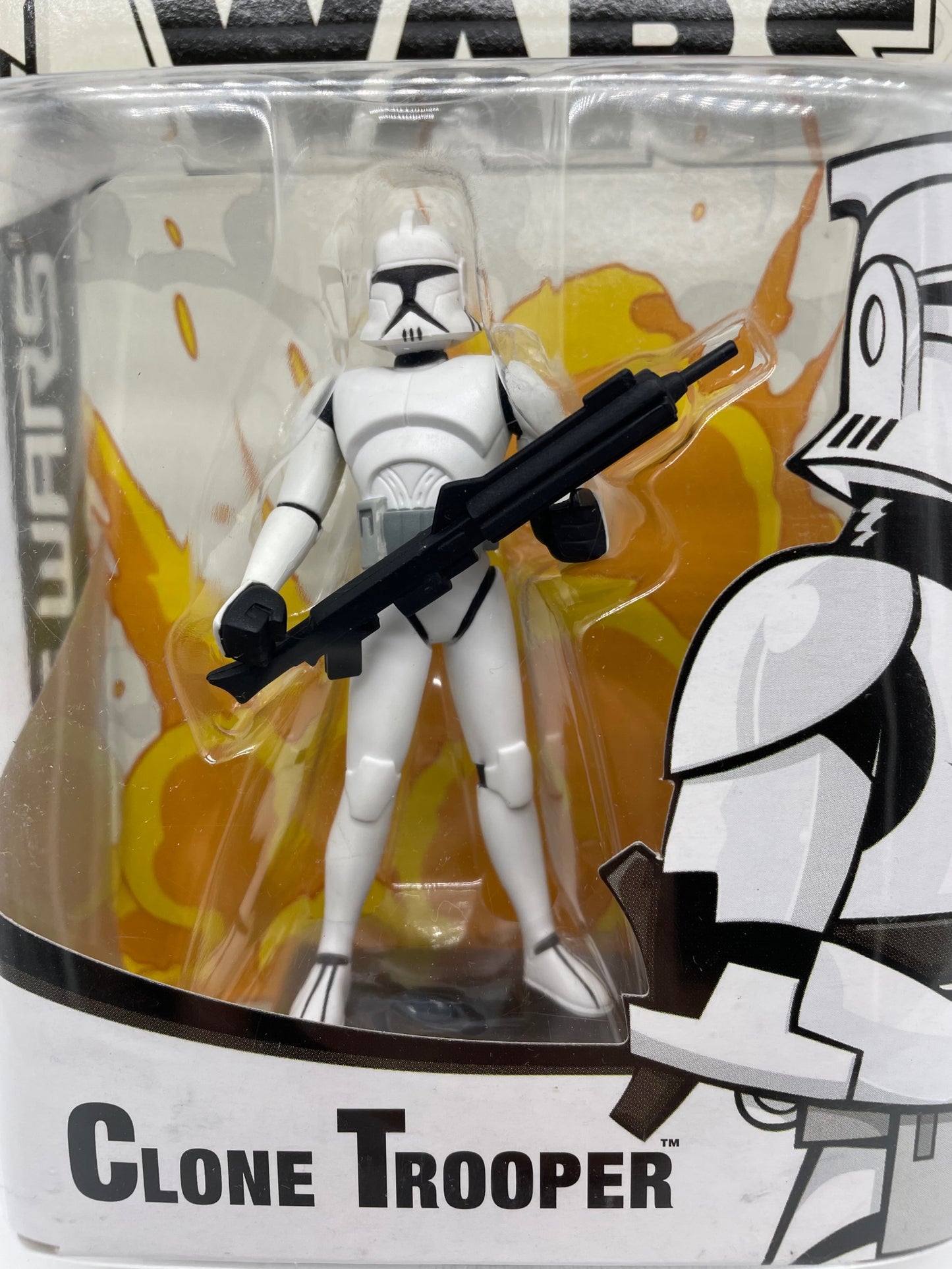 Clone Wars Cartoon Network Clone Trooper Figure, Hasbro 2005