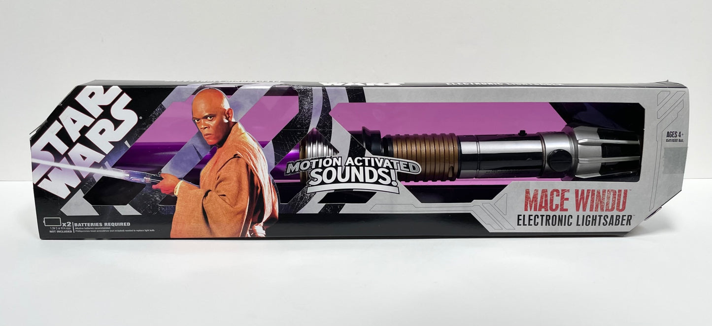 30th Anniversary Mace Windu Electronic Lightsaber, Hasbro 2007