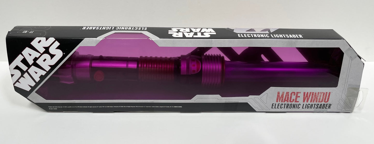 30th Anniversary Mace Windu Electronic Lightsaber, Hasbro 2007