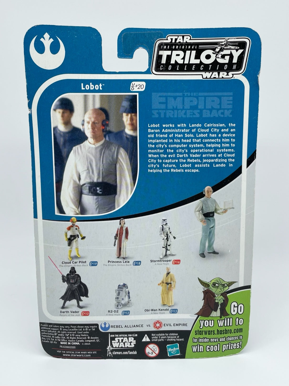 Original Trilogy Collection Lobot Figure, Hasbro 2004