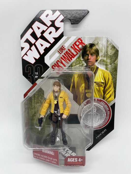 30th Anniversary Luke Skywalker (Silver Coin) Figure, Hasbro 2007