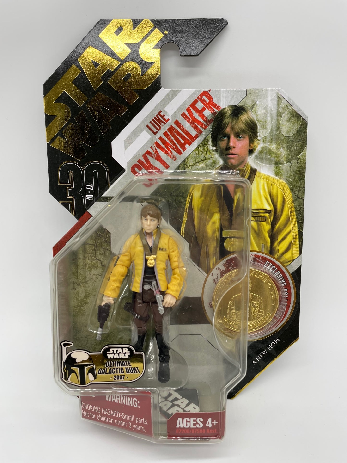 30th Anniversary Luke Skywalker (Gold Coin) Figure, Hasbro 2007