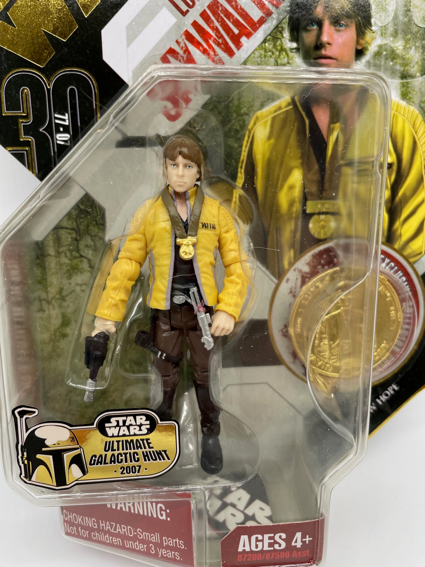 30th Anniversary Luke Skywalker (Gold Coin) Figure, Hasbro 2007