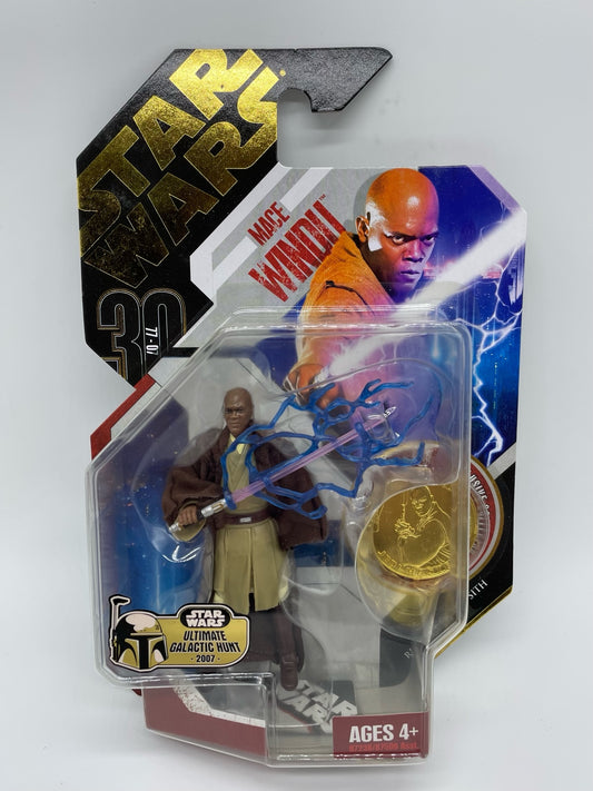 30th Anniversary Mace Windu (Gold Coin) Figure, Hasbro 2007